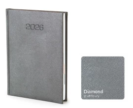 Kalendarz książkowy Diamond B5 - Rozkład Tygodniowy - Grafitowy