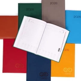 Kalendarz książkowy A5 - Rozkład Dzienny - Brązowy