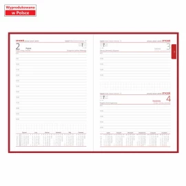 Kalendarz książkowy A5 - Rozkład Dzienny - Brązowy