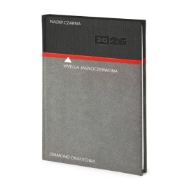 Kalendarz książkowy B5 oprawa łączona - Rozkład Tygodniowy - Czerwony