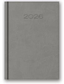 Kalendarz książkowy B6 - Rozkład Dzienny - Szary
