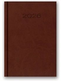 Kalendarz książkowy B6 - Rozkład Dzienny - Brązowy