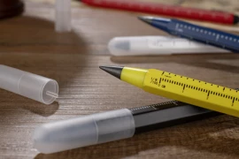 Ołówek wieczny z miarką DRAWI - żółty
