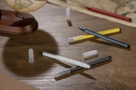 Ołówek wieczny z miarką DRAWI - żółty