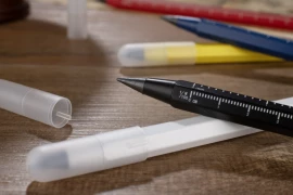 Ołówek wieczny z miarką DRAWI - czarny