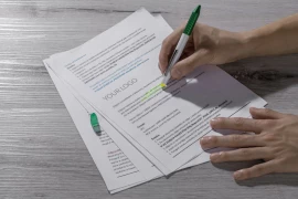 Długopis z zakreślaczem FLUO - żółty