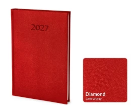 Kalendarz książkowy Diamond B5 - Rozkład Tygodniowy - Czerwony