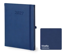 Kalendarz Firmowy z gumką B5 Vivella - Rozkład Tygodniowy - Niebieski