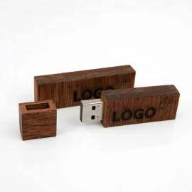 Pendrive Wood 8Gb - Beżowy