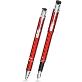 Zestaw Cosmo Długopis+Pióro - Czerwony