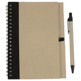 Notes Eco3 z długopisem - Czarny